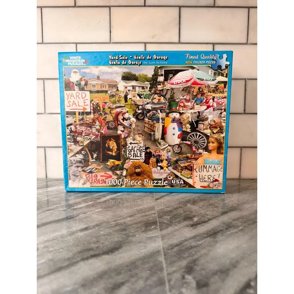 White Mountain Puzzle Lot 1000 Pc Jigsaw Puzzles Moving In & Yard Sale 24